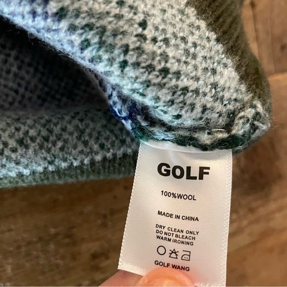 rare Golf Wang Hearts Sweater Vest Tyler, the Creator Men's Large Green Purple - Picture 6 of 6